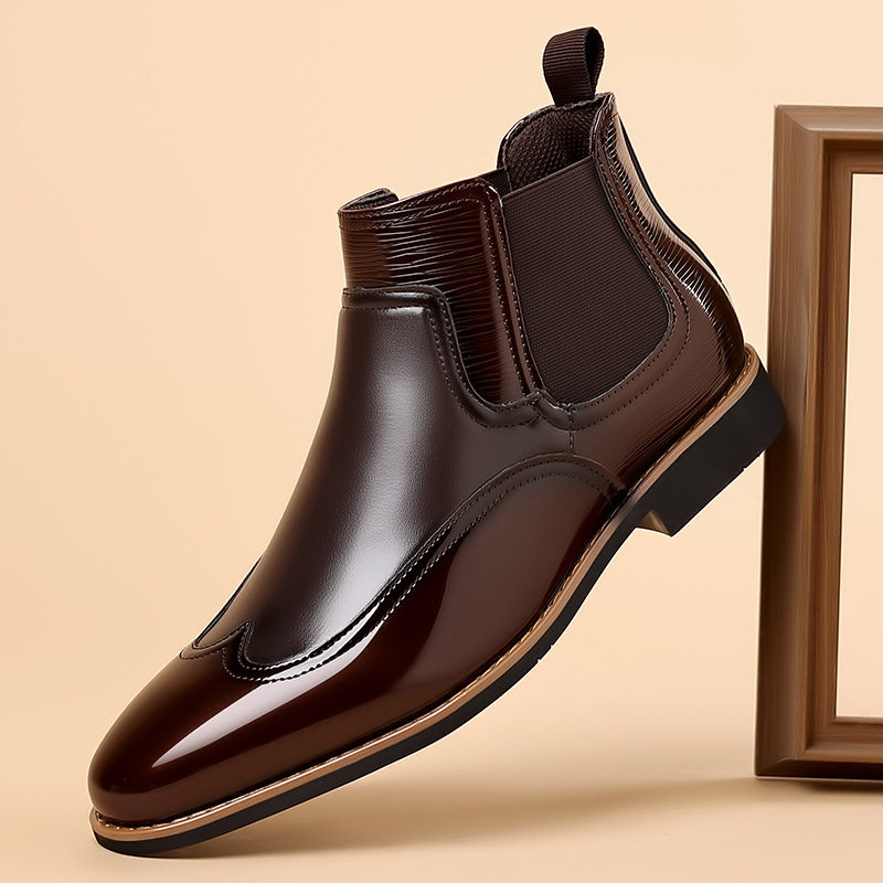 Men Formal Wear With Boots - Мужские ботинки челси, роскошные мужские ботильоны