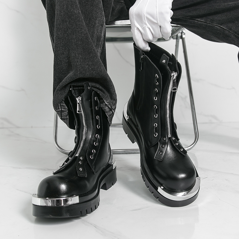 Men Formal Wear With Boots - Мужские ботинки на толстой подошве, дизайнерские