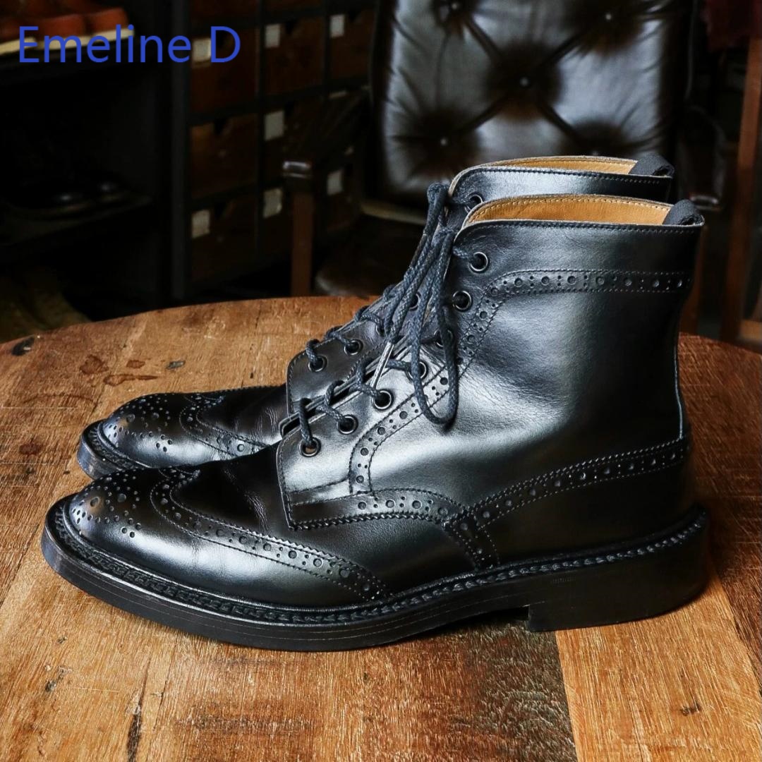 Мужские ботинки-броги из натур – обзор и цена Formal Men Daily Wear Footwear